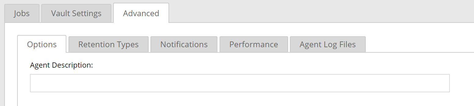 Agent Description box