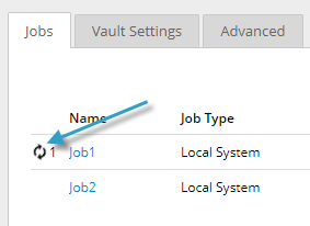 Process Details symbol on Jobs tab