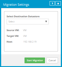 Migration Settings box