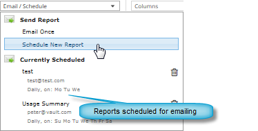 Email/Schedule box