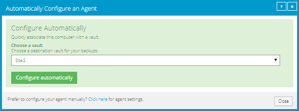 Automatically Configure an Agent box