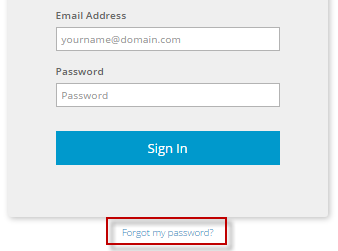 Forgot my password button