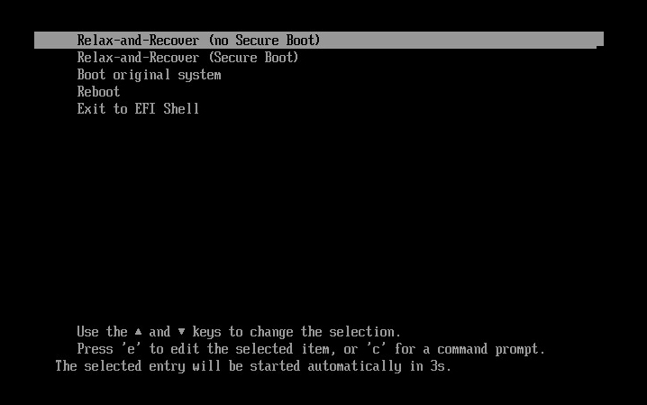 Relax-and-Recover screen