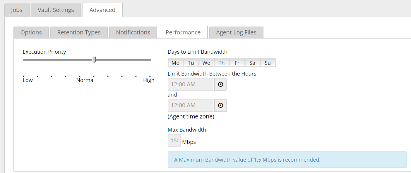 Performance tab