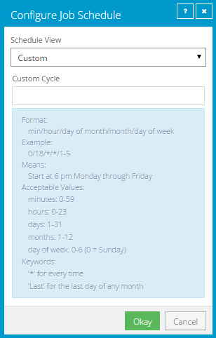 Custom schedule