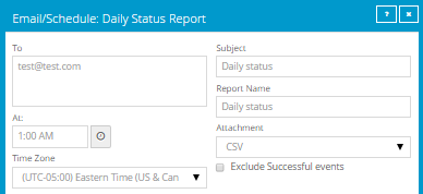 Email/Schedule Report box