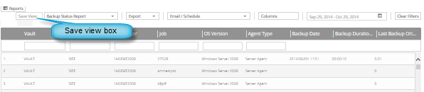 Reports page