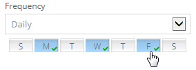 Days of week report setting
