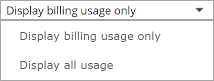 Display usage box