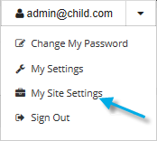 user menu