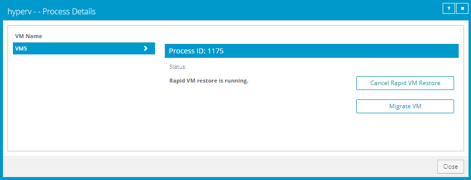Process Details box