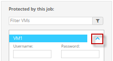 VM credentials box