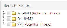 Potential Threat label